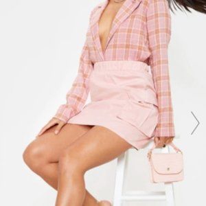 Petite Dusty Pink Cargo Pocket Skirt